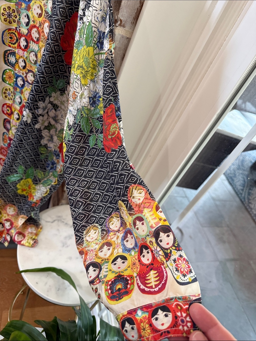 Women’s JOHNNY WAS 1X Russian Nesting Doll long sleeve blouse - Picture 3 of 9